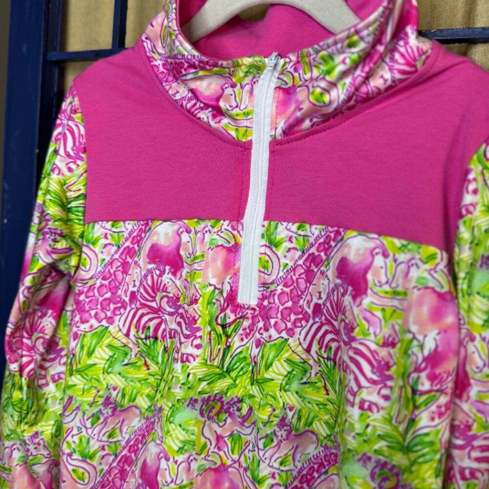 Lydia Reece Pink Floral Tunic Dress Ruffle Hem 3T Pullover - Picture 4 of 4